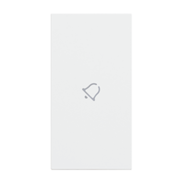 Enjoliveur Living Now avec pictogramme transparent rétroéclairable symbole sonnette 2 modules - blanc
