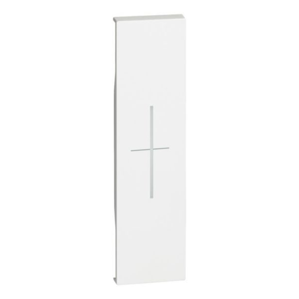 Enjoliveur Living Now avec symbole STOP MyHOME_Up 1 module - blanc