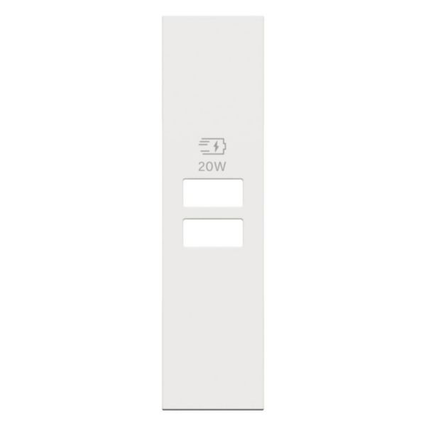 Enjoliveur pour chargeur USB 1 module Living Now - Blanc