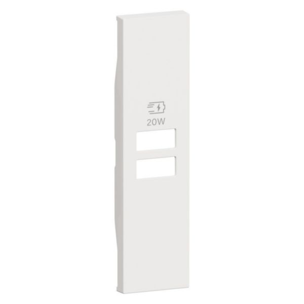 Enjoliveur pour chargeur USB 1 module Living Now - Blanc