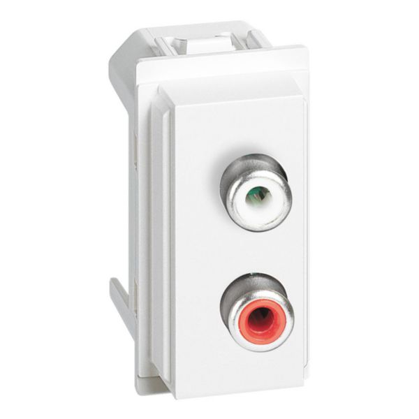 Prise audio double RCA Living Now avec enjoliveur blanc - 1 module - Page 4