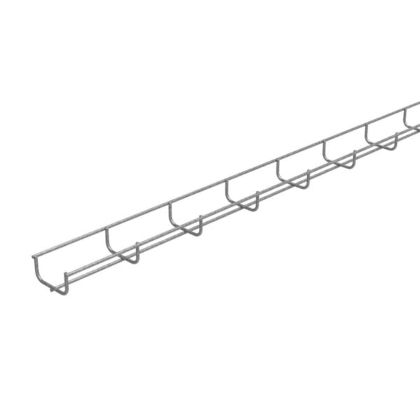 Chemin de câbles fils Cablofil avec bord droit CF30 standard - haut. 30mm, larg. 50mm, long. 3m - finition Zinc Aluminium
