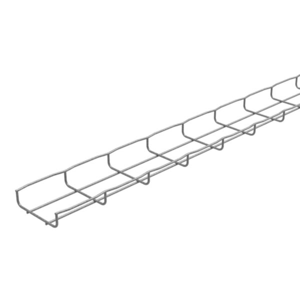 Chemin de câbles fils Cablofil avec bord sécurité CF30 standard - haut. 30mm, larg. 100mm, long. 3m - finition Zinc Aluminium