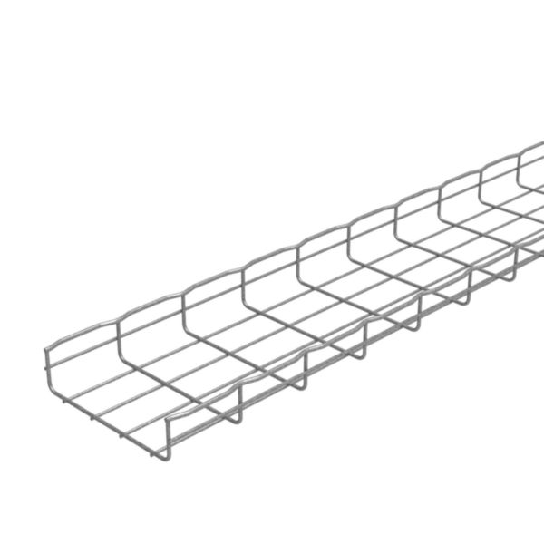 Chemin de câbles fils Cablofil avec bord sécurité CF54 standard - haut. 54mm, larg. 200mm, long. 3m - finition Zinc Aluminium