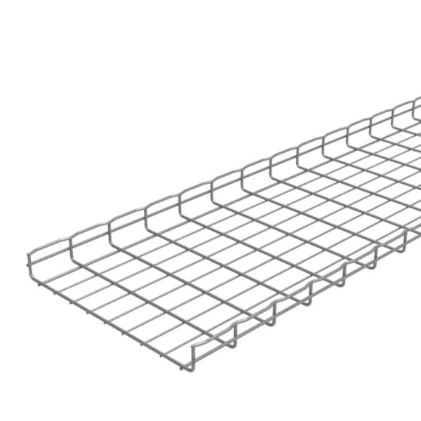 Chemin de câbles fils Cablofil avec bord sécurité CF54 standard - haut. 54mm, larg. 450mm, long. 3m - finition Zinc Aluminium