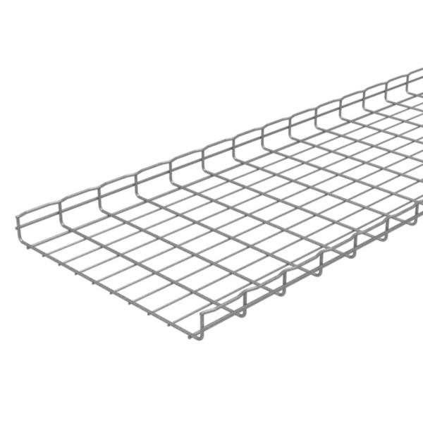 Chemin de câbles fils Cablofil avec bord sécurité CF54 standard - haut. 54mm, larg. 500mm, long. 3m - finition Zinc Aluminium