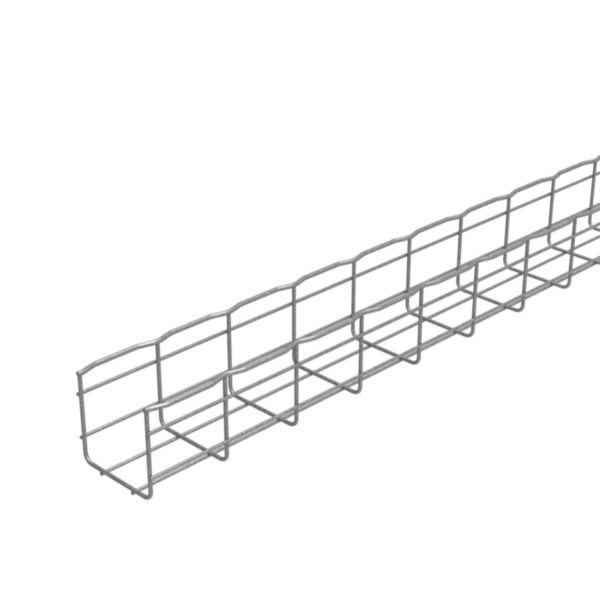 Chemin de câbles fils Cablofil avec bord sécurité CF105 standard - haut. 105mm, larg. 100mm, long. 3m - finition Zinc Aluminium