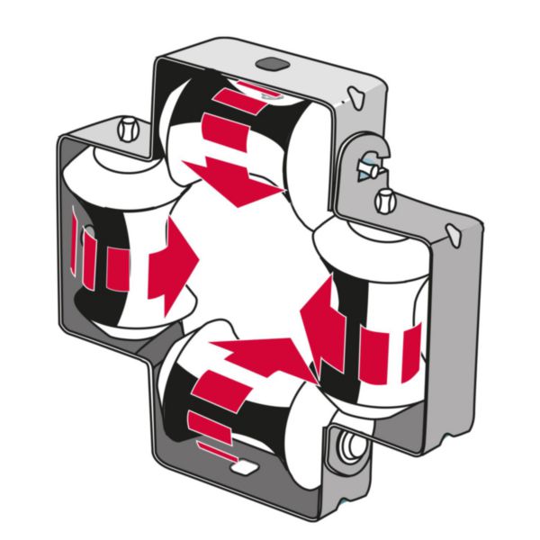 Accessoire de gestion de câbles FASROLLER pour chemins de câbles fils Cablofil et ZF31 et chemins de câbles tôle P31 avec étrier