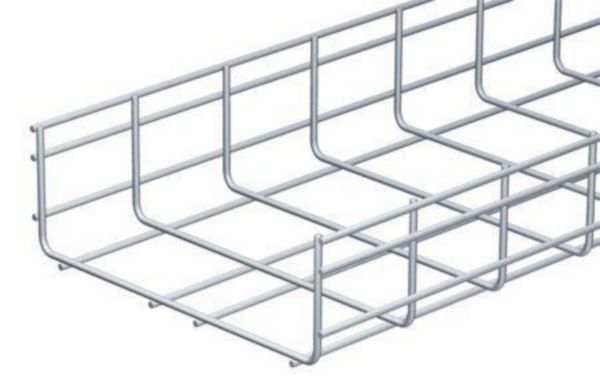 Chemin de câbles fils Cablofil avec bord droit et fil renforcé HDF54 - hauteur 54mm, largeur 200mm, longueur 3m - finition EZ