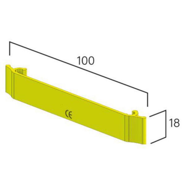 Composant de repérage jaune CLIPJ pour chemins de câbles fils Cablofil et ZF31 - finition plastique