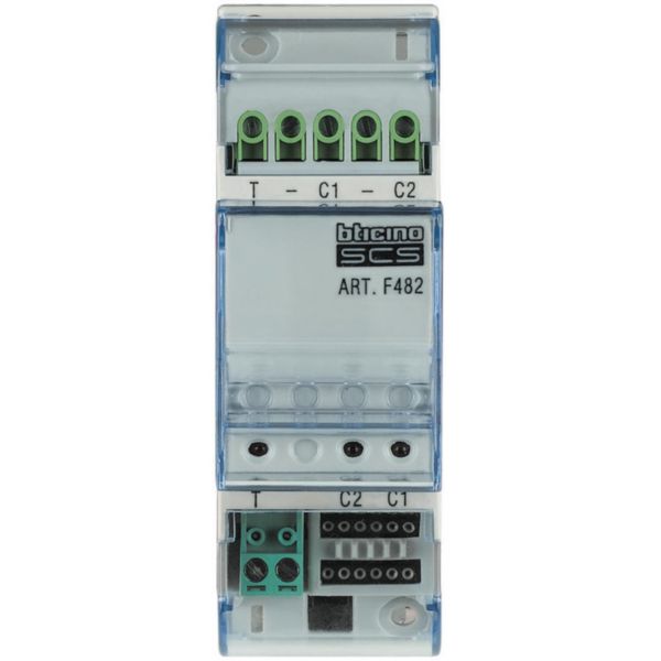 Interface de contact myhome bus - sortie 12 v 50 ma - 2 modules