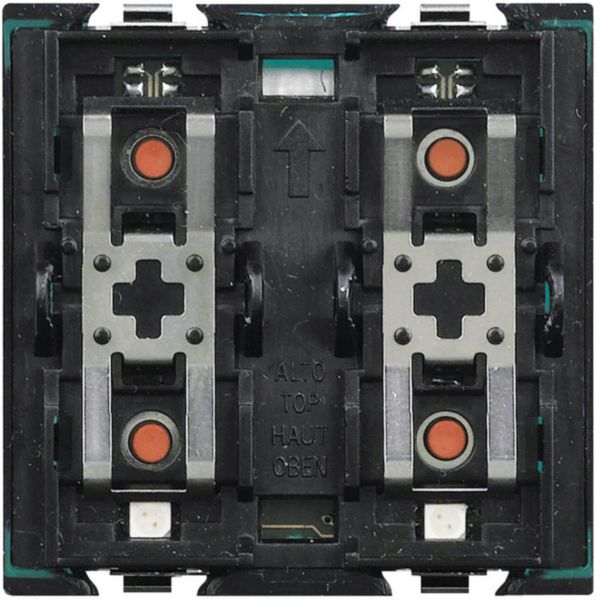 Commande filaire BUS KNX Axolute avec 1 ou 2 touches à 4 appuis à compléter d'une ou deux manettes