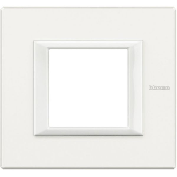 Plaque rectangulaire Axolute Aluminium monochrome 2 modules - Blanc