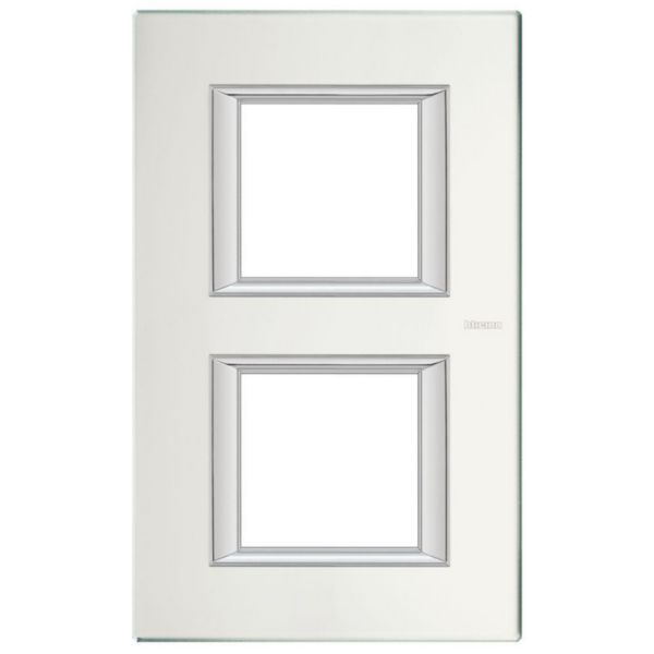 Plaque rectangulaire Axolute Verre 2+2 modules - Miroir dépoli