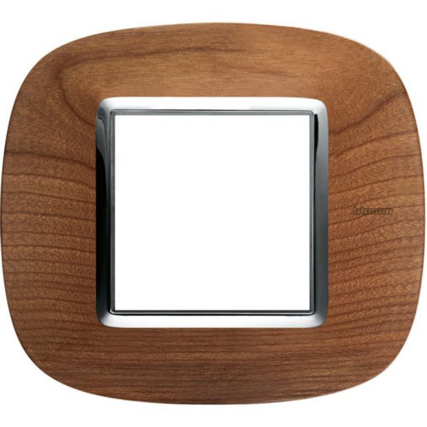 Plaque elliptique Axolute Bois 2 modules - Cerisier