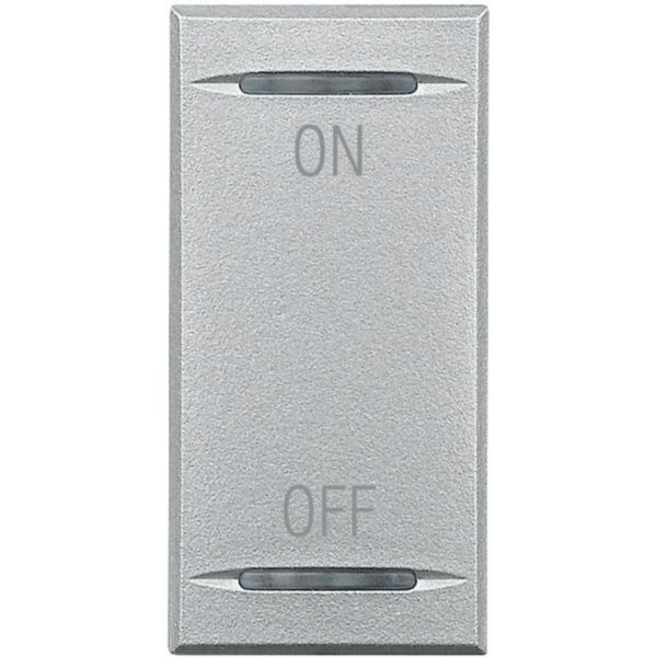 Manette Axolute symbole ON et OFF 1 module - alu