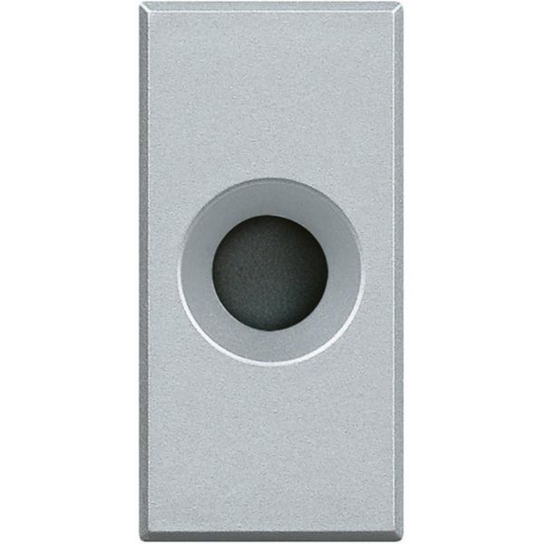 Sortie de câble Ø9mm - 1 module Axolute - finition Alu