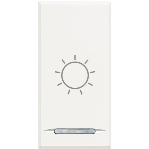 Manette Axolute symbole lumière type poussoir 1 module - white