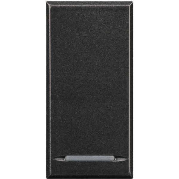 Manette Axolute neutre type poussoir 1 module - anthracite