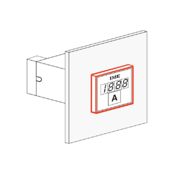 Capot de protection IP54 pour indicateur numérique72x36mm