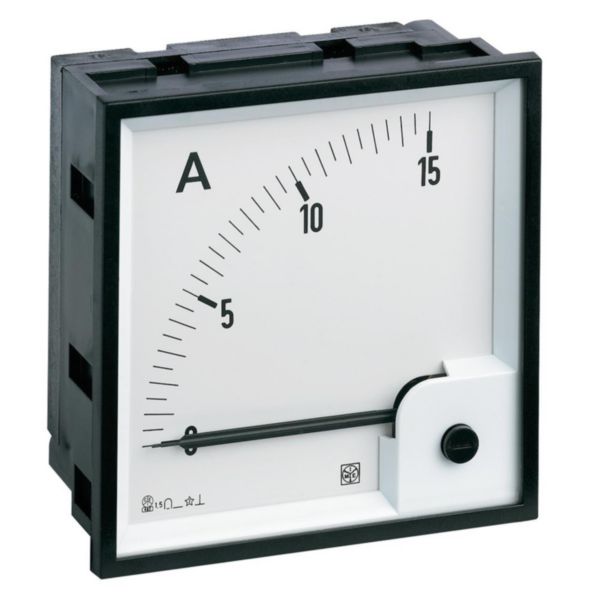 Ampèremètre analogique type DIN RQ96M 0 - 50µA DC direct avec cadran déviation 90°