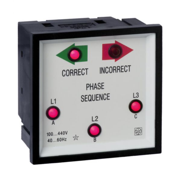 Sèquencemètre à LED type RQ96SE - Tension nominale 100-440VAC - Fréquence 50-60Hz
