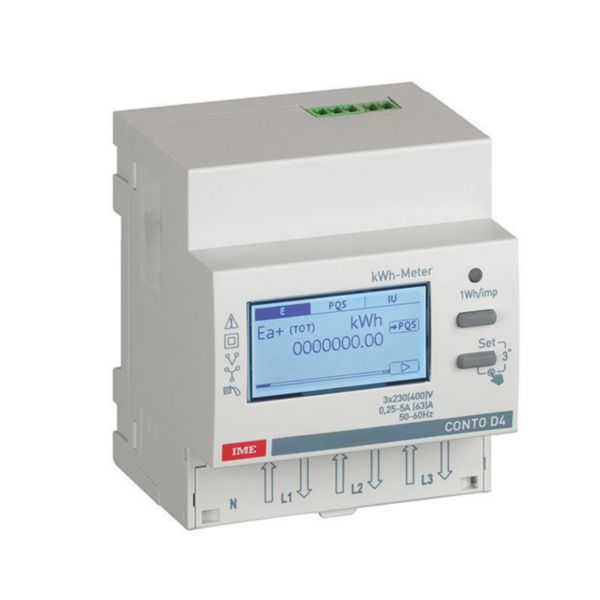 Compteur d'énergie type CONTO D4-SH non MID - 4 modules - mono ou triphasé sur TC décié /1-5A - sortie impulsions - Page 2