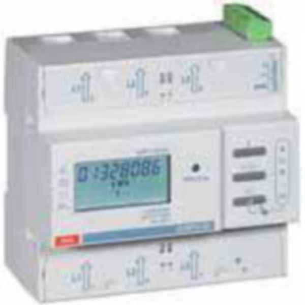 Compteur d'énergie type CONTO D6 MID - 6 modules - triphasé 4 fils direct 125A - sortie communication RS485