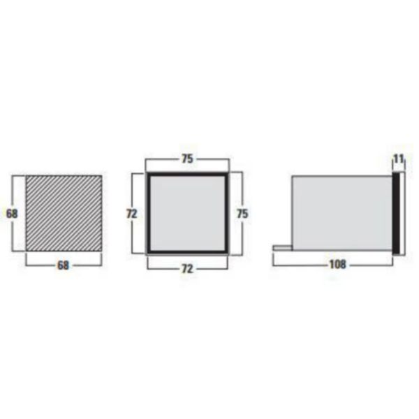 Indicateur num. DGP72P2K multicalibre, config. : tension, courant AC/DC, fréquence, Vn (aux) 20 - 60VAC- 20 - 150VDC - Format 72x72
