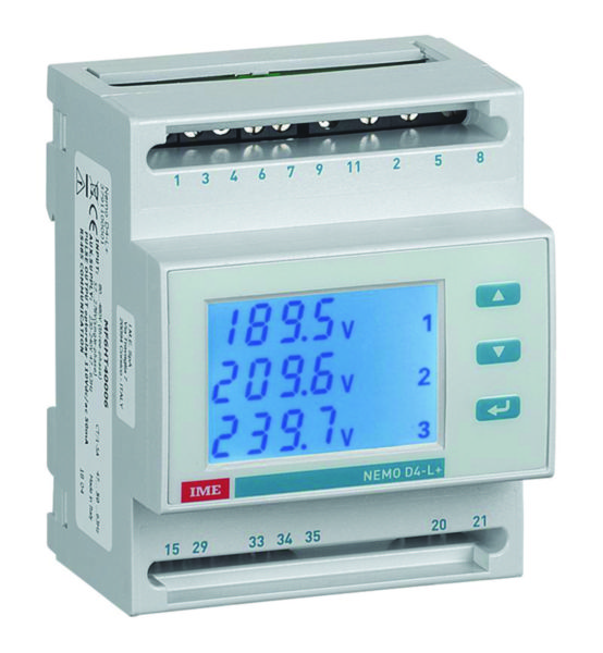 Centrale de mesure type NEMO D4-LCM+ - 4 modules - 80÷480V - sur TC/1-5A - alim.aux. 230VAC - sortie impulsions + MODBUS