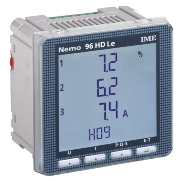 Centrale de mesure évolutive NEMO 96HDLe 96x96mm - 80 à 500V sur TC/1-5A alim.aux. 80 à 265VAC/110 à 300VDC - pulse + MODBUS + 1 module