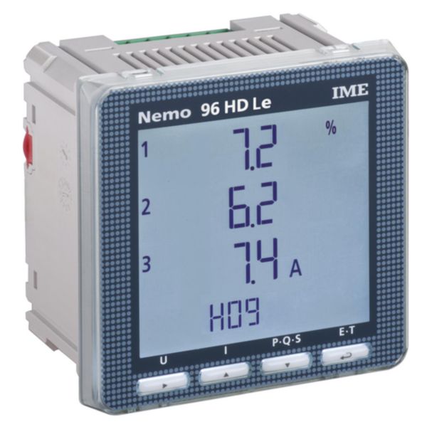 Centrale de mesure évolutive type NEMO 96HDLe 96x96mm - 80 à 500V sur TC/1-5A alim.aux. 11 à 60VDC - pulse + MODBUS + 1 module