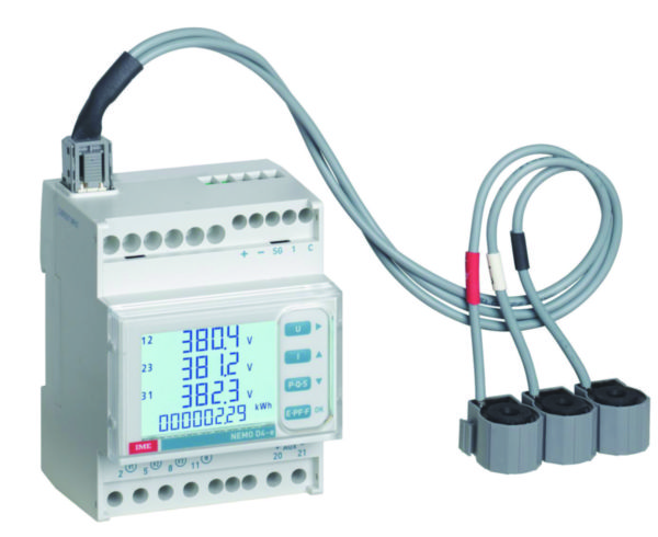 Centrale de mesure type NEMO Easy connect D4-ec basic + 3 tores fermés Rogowski - 1 entrée - 3x125A - sans sortie