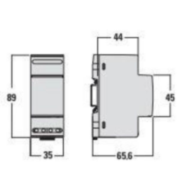 Transducteur de courant alternatif type TEMA TM4I - 2 modules - Entrée 0 - 5A - sortie sélectionnable - alimentation auxiliaire 230VAC