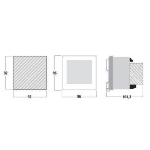 Transducteur multifonctions type TEMA PR4 - 4 modules - mono et tri. 3/4 fils - Entrée 80 à 690V TC/5A - Alim.aux. 11 à 60VDC