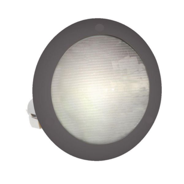 Luminaire encastré rond anthracite kalank standard détection hf fluo 1200lm