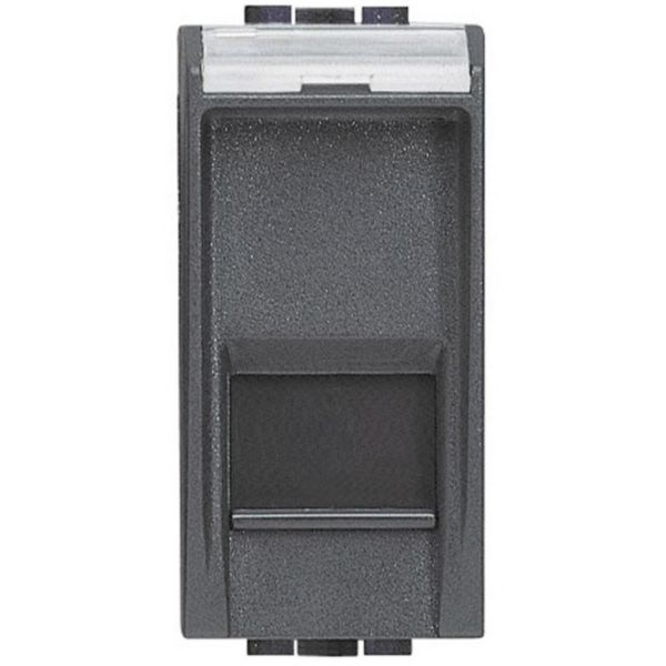 Prise RJ45 Livinglight catégorie 6A STP - Anthracite - 1 module