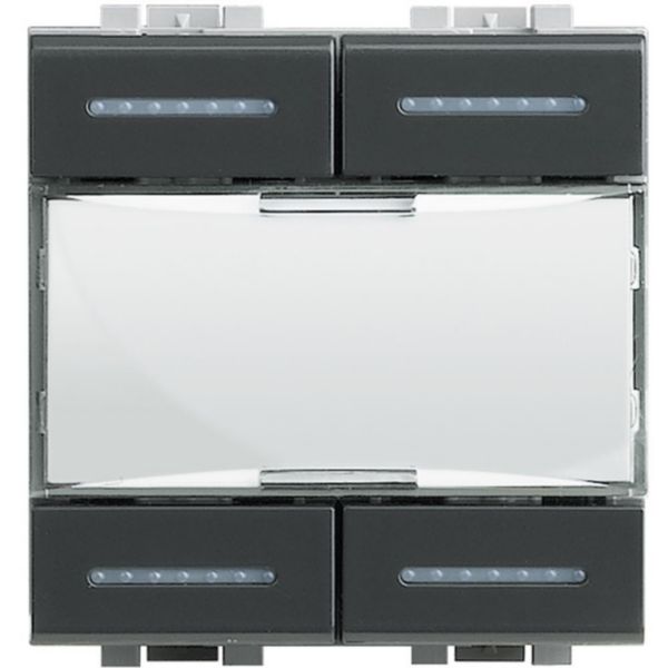 Commande filaire BUS KNX Livinglight avec 4 touches à 4 appuis à équiper d'une plaque et d'un support - anthracite: th_L4680KNX-BTICINO-1000.jpg