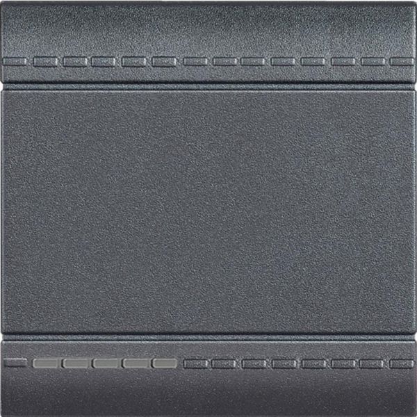 Manette Livinglight neutre type poussoir 2 modules - anthracite