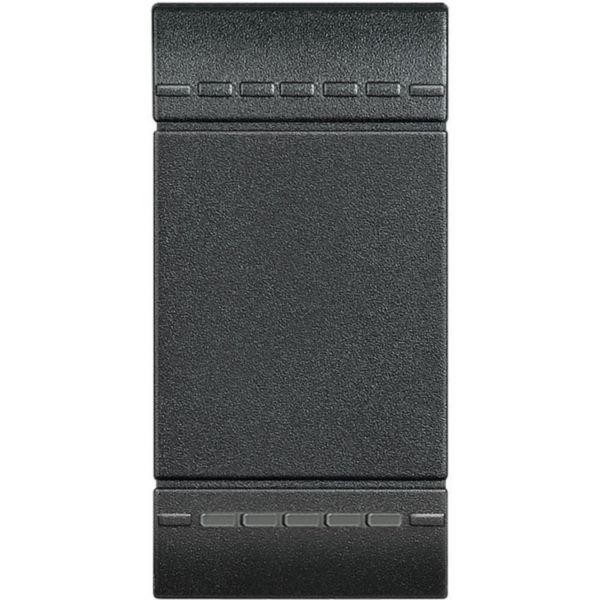 Manette Livinglight neutre type poussoir 1 module - anthracite