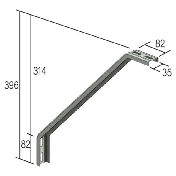 Pendard JFL - fixation plafond de charges légères en pendard avec pendard PCSN - longueur 396mm - finition GS