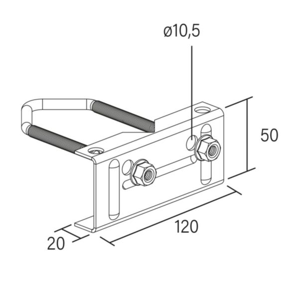 Fixation UFC - pour pose sous plancher des consoles CSN et rails RCSN - finition GS