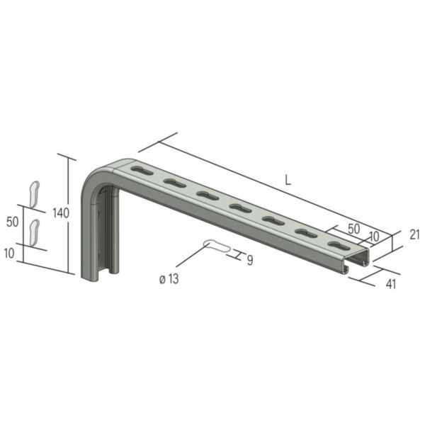 Console cintrée CC21S 200 chemins de câbles fils Cablofil, ZF31 et tôle P31- fixation murale et plafond charges lourdes - Inox 316L - Page 7