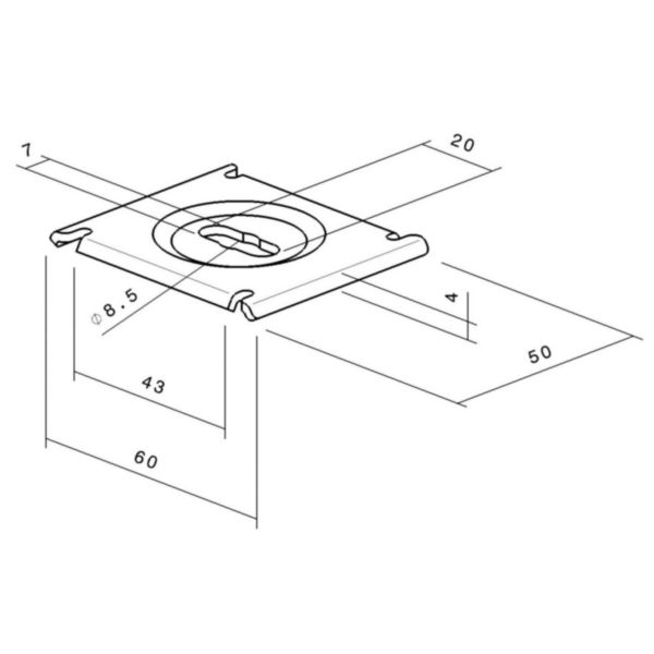 Sac de 25 suspensions sans vis CE40 pour CDC fils Cablofil CF30 et CF54 - Larg.100 , 150 & 200mm - finition Inox 304L