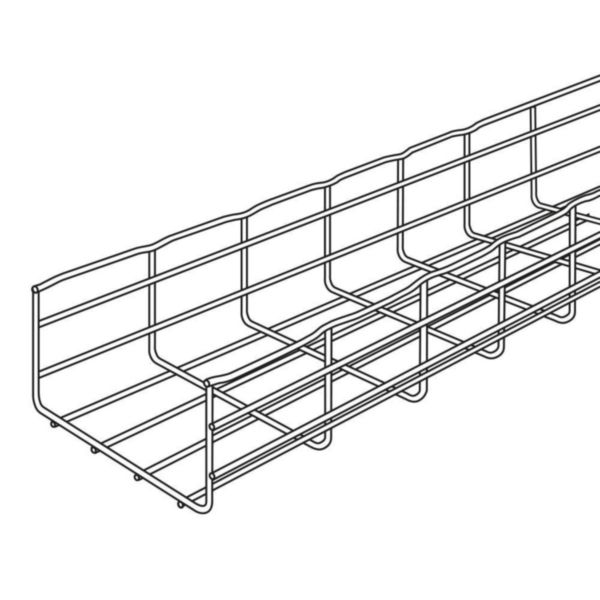 Chemin de câbles fils Cablofil avec bord sécurité CF80 standard - hauteur 80mm, largeur 300mm, longueur 3m - finition EZ