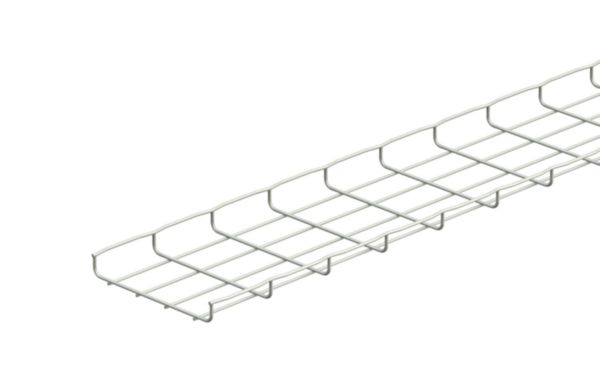 Chemin de câbles fils Cablofil avec bord droit CF30 standard - haut. 30mm, larg. 50mm, long. 3m - finition Inox 304L