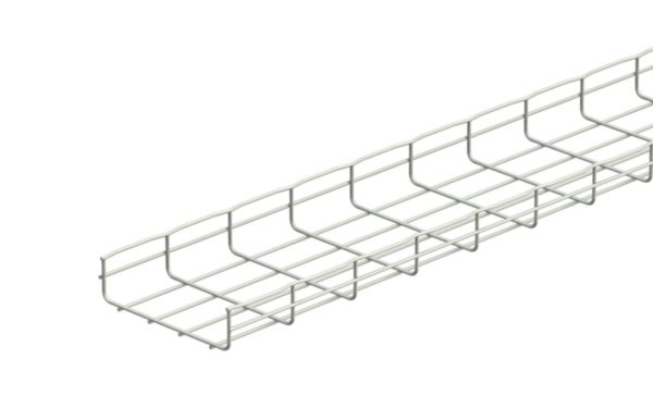 Chemin de câbles fils Cablofil avec bord sécurité CF54 standard - haut. 54mm, larg. 50mm, long. 3m - finition EZ