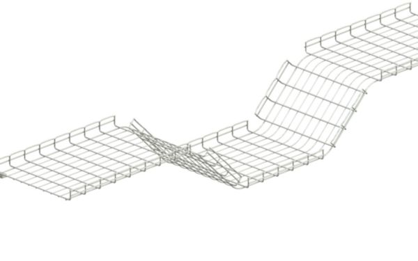Chemin de câbles fils Cablofil avec bord sécurité CF54 standard - haut. 54mm, larg. 100mm, long. 3m - finition GC