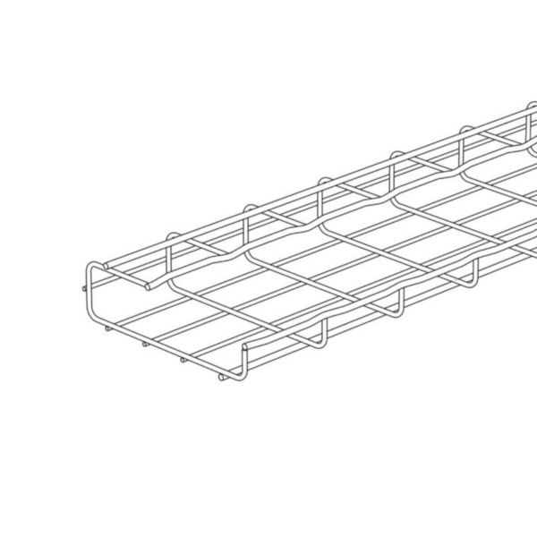 Chemin de câbles fils Cablofil avec bord sécurité CFG - hauteur 50mm, largeur 100mm, longueur 3m - finition GC