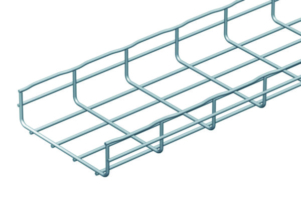 Chemin de câbles fils Pré-éclissé Cablofil avec bord sécurité FCF Fasclic - haut. 54mm, larg. 50mm, long. 3m - Inox 316L